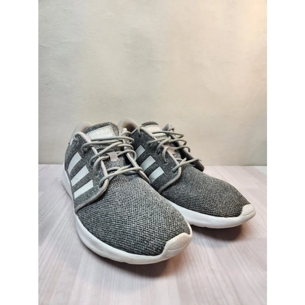 Adidas Cloudfoam QT Racer Shoes Women’s Size 9 Gray FX 3427 lightweight Mesh